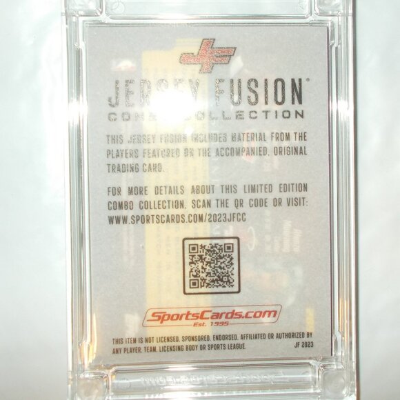 Tim Duncan Alonzo Mourning DUAL Relic Jersey Fusion Series 2 Spurs Heat #19/25 - Picture 5 of 5